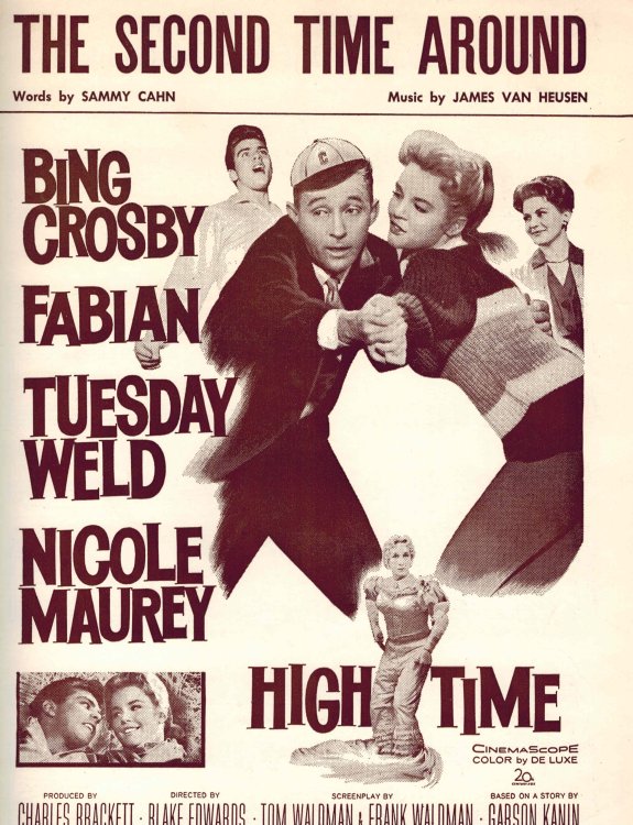 Image for Second Time Around - Sheet Music from High Time - Bing Crosby - Fabian - Tuesday Weld - Nicole Maurey Cover Second Time Around - Sheet Music from High Time - Bing Crosby - Fabian - Tuesday Weld - Nicole Maurey Cover