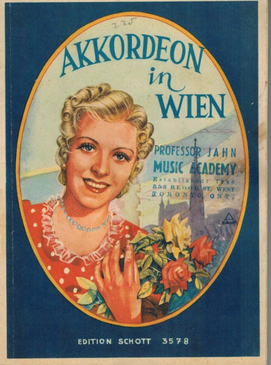 Akkordeon in Wien : eine Sammlung der schonsten Wiener Lieder, fur chromatisches Akkordeon (ab 12 und 24 Bass)