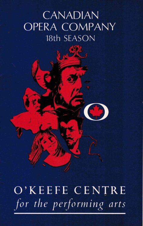 Playbill Canadian Opera Company 1966 - Faust - Macbeth - Cavaleria Rusticana - Pagliacci - Traviata - Deirdre - 18th Season