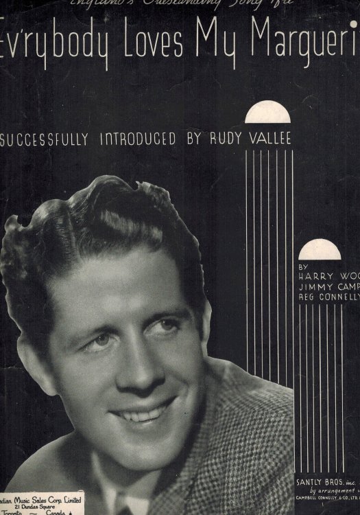 Ev'rybody ( Everybody ) Love My Marguerite Sheet Music Rudy Vallee Cover