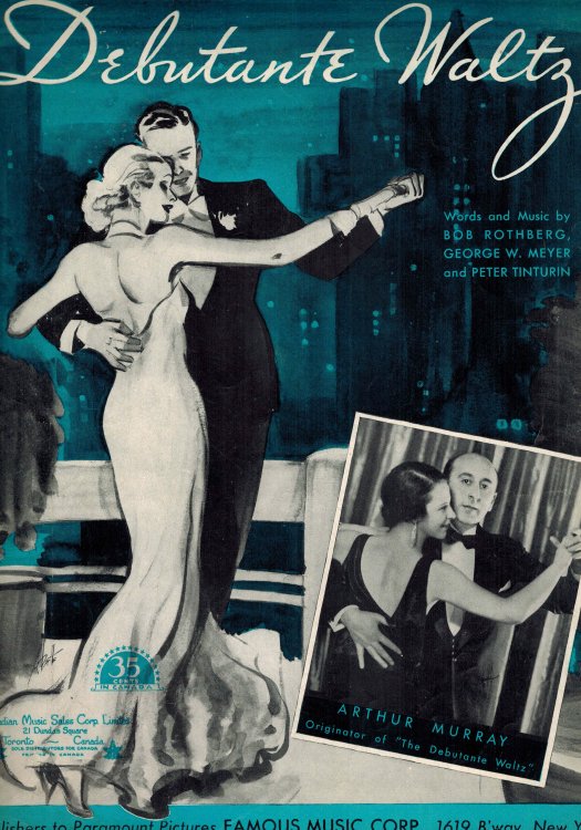 Debutante Waltz - Vintage Sheet Music Arthur Murray Cover