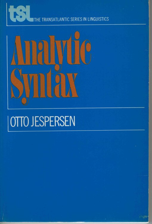 Analytic Syntax