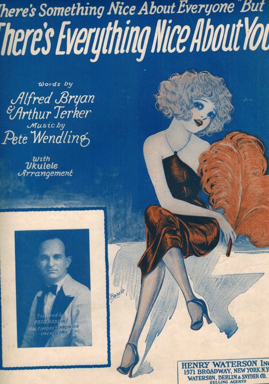 There's Something Nice About Everyone But There's Everything Nice About You - Vintage Sheet Music Fred Robbins Cover