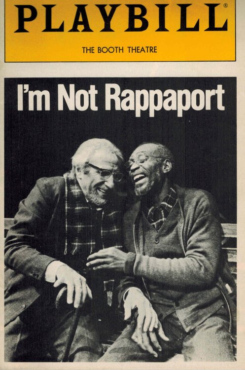 Playbill the National Theatre Magazine August 1986 - I'm Not Rappaport Judd Hirsch & Cleavon Little Cover Booth Theatre