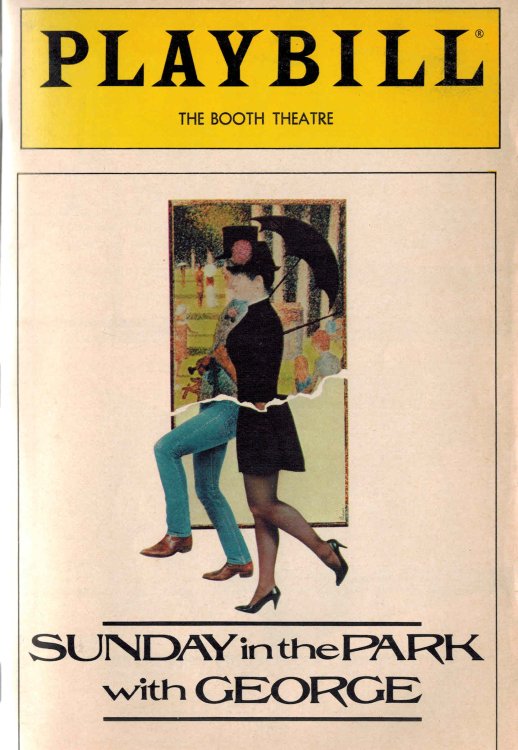 Playbill the National Theatre Magazine Vol 2 No 9 Sunday in the Park with George Booth Theatre