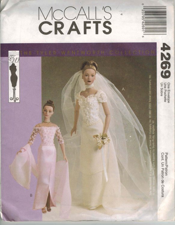 McCall's Crafts Doll Pattern No. 4269 - Tyler Wentworth Wedding Dress