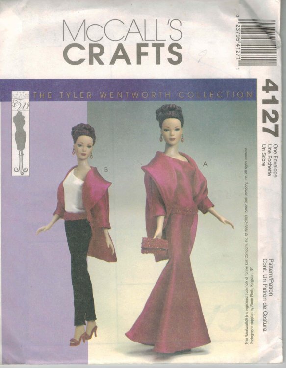 McCall's Crafts Doll Pattern No. 4127 Tyler Wentworth 16