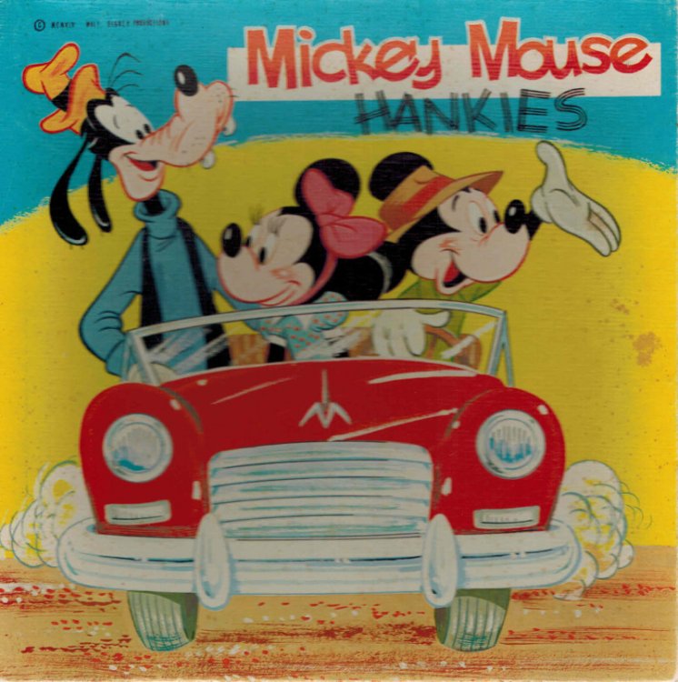 Mickey Mouse Hankies - Safety First 1955 Original Box Set with 3 Hankies