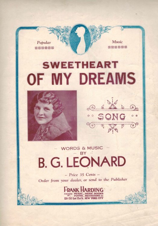 Sweetheart of My Dreams Song - Vintage Sheet Music