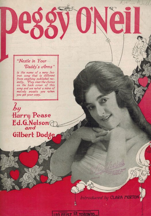 Peggy O'Neil - Vintage Sheet Music Clara Morton Cover