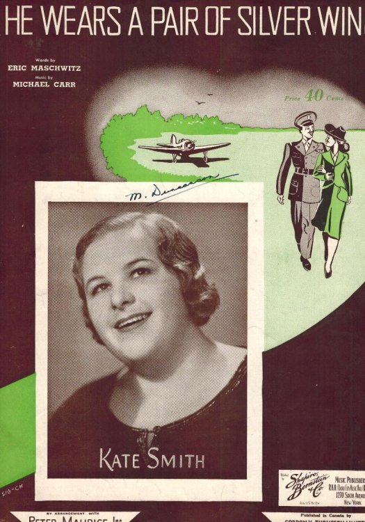 Image for He Wears a Pair of Silver Wings - Sheet Music Kate Smith Cover He Wears a Pair of Silver Wings - Sheet Music Kate Smith Cover