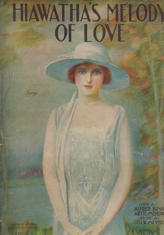 Image for Hiawatha's Melody of Love Song - Vintage Sheet Music - Grace Nelson Cover Hiawatha's Melody of Love Song - Vintage Sheet Music - Grace Nelson Cover