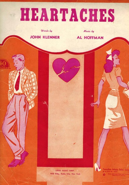 Image for Heartaches - Vintage Sheet Music Heartaches - Vintage Sheet Music