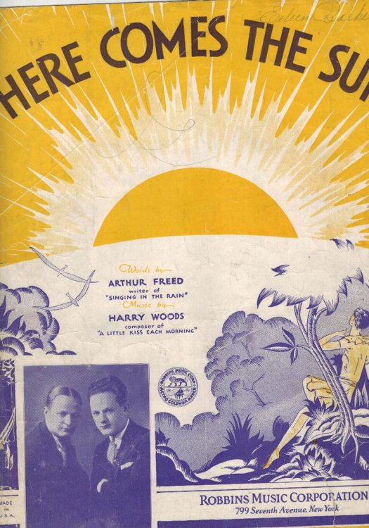 Image for Here Comes the Sun - Sheet Music with ed and Morton Beck Cover Here Comes the Sun - Sheet Music with ed and Morton Beck Cover