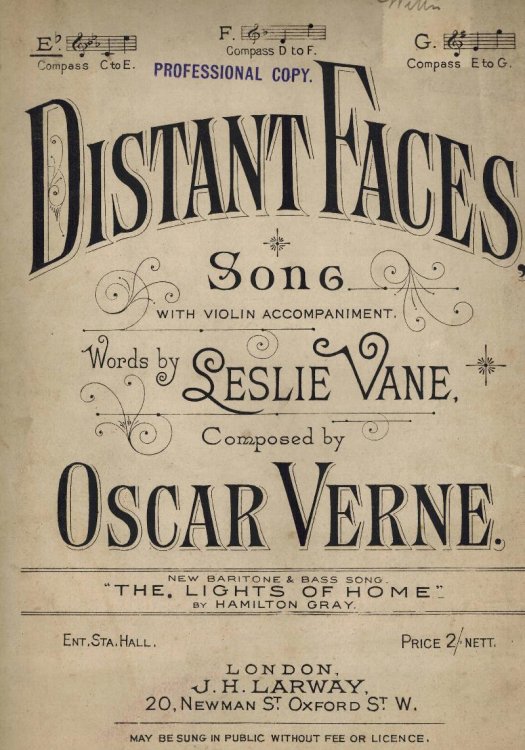 Distant Faces Song - Piano with Violin Accompaniment