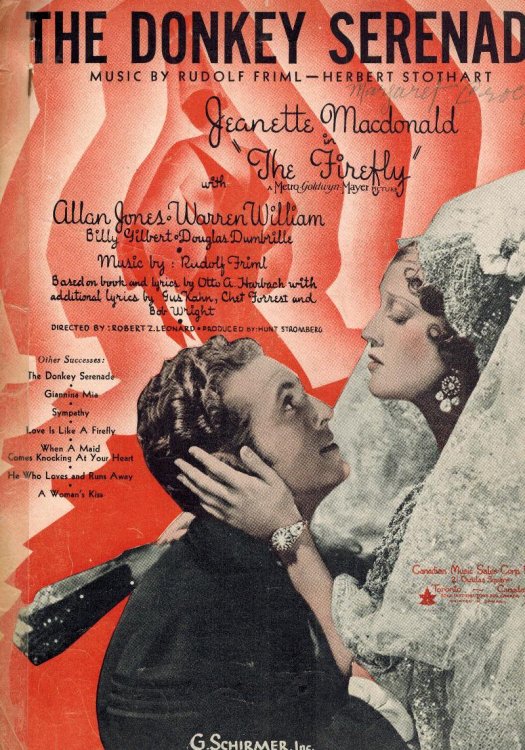 The Donkey Serenade - Vintage Sheet Music - Jeanette Macdonald Cover