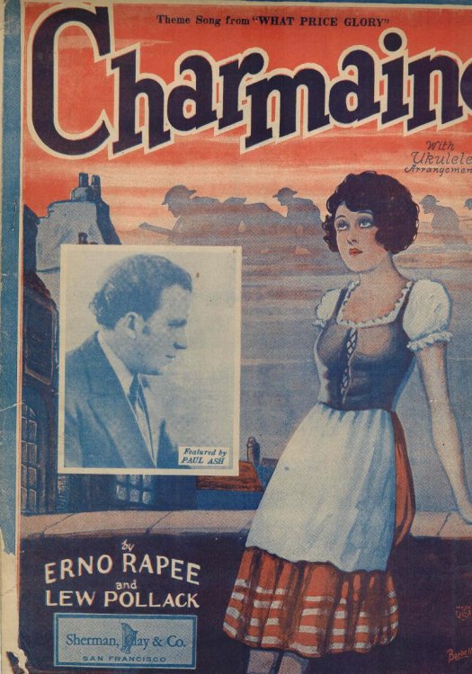 Charmaine - Vintage Sheet Music from What Price Glory - Paul Ash Cover