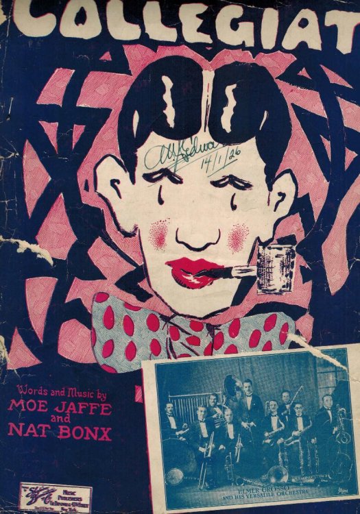 Collegiate - Vintage Sheet Music Elmer Grosso and His Versatile Orchestra Cover