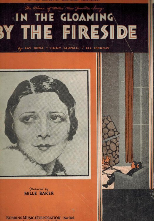 in the Gloaming By the Fireside - Bell Baker Cover - Vintage Sheet Music