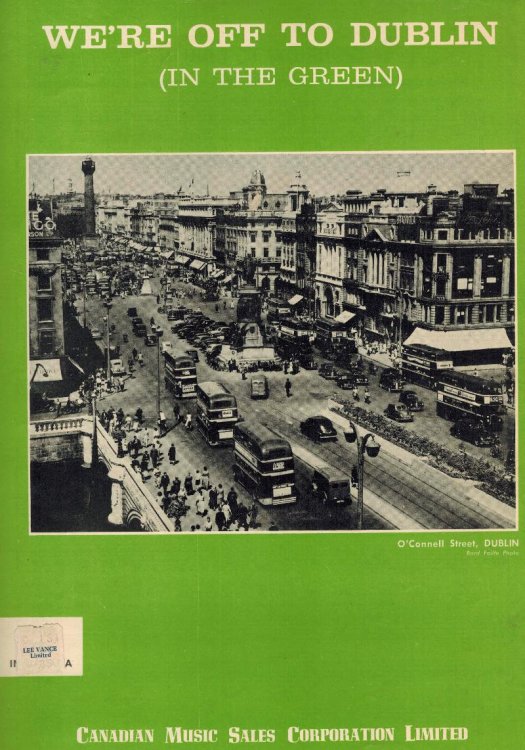 We're Off to Dublin in the Green - Vintage sheet Music - O'connell Street Cover