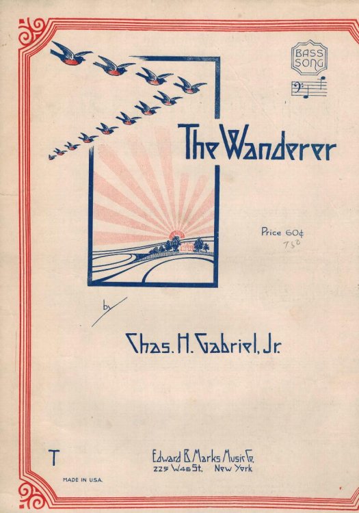 The Wanderer - Bass Song Sheet Music