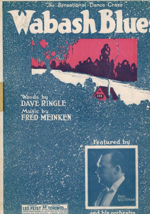 Wabash Blues - Vintage sheet Music - Paul Whiteman Cover