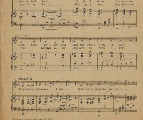 That's What the Rose Said to Me - Professional Copy Vintage Sheet Music - TTBB Choral Part included