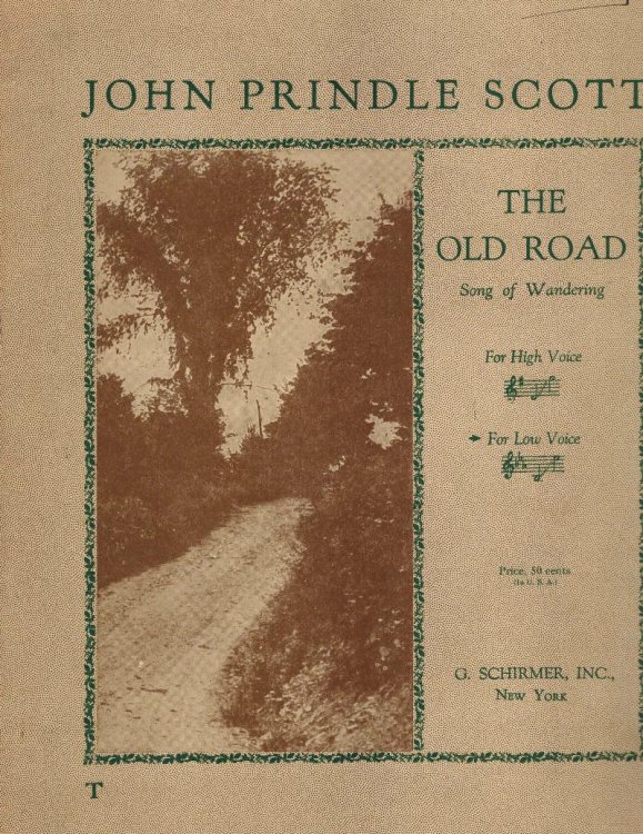 The Old Road Song of Wandering for Low Voice