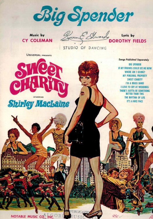 Big Spender - Sheet Music from Sweet Charity - Shirley MacLaine Cover