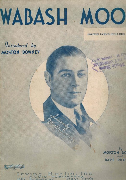 Wabash Moon - Vintage Sheet Music Morton Downey Cover