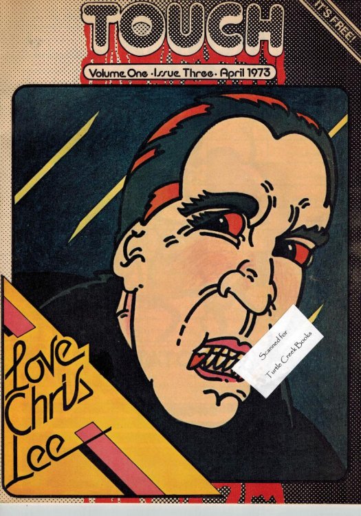 Touch Magazine Volume One Issue 3 April 1973 - Chris Lee Dracula Cover