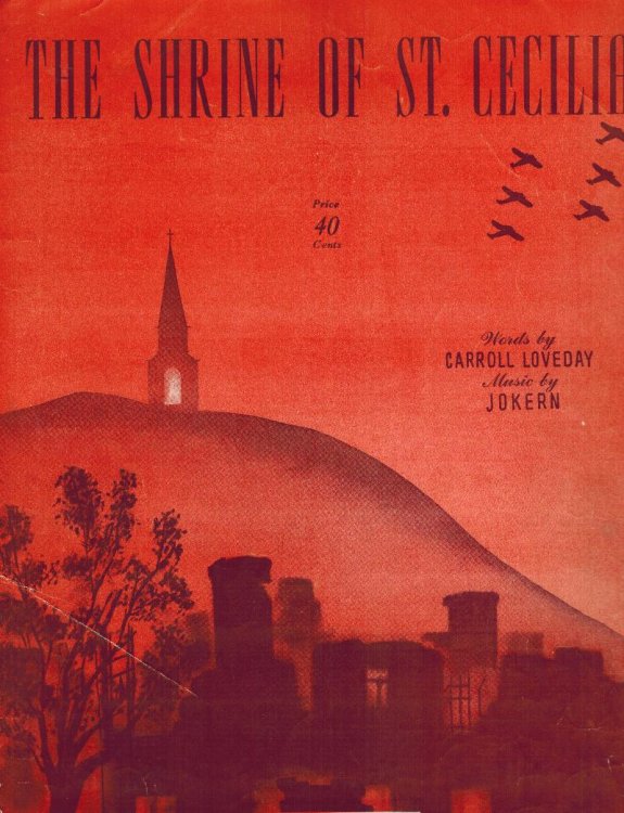 The Shrine of St. Cecilia - Vintage Sheet Music