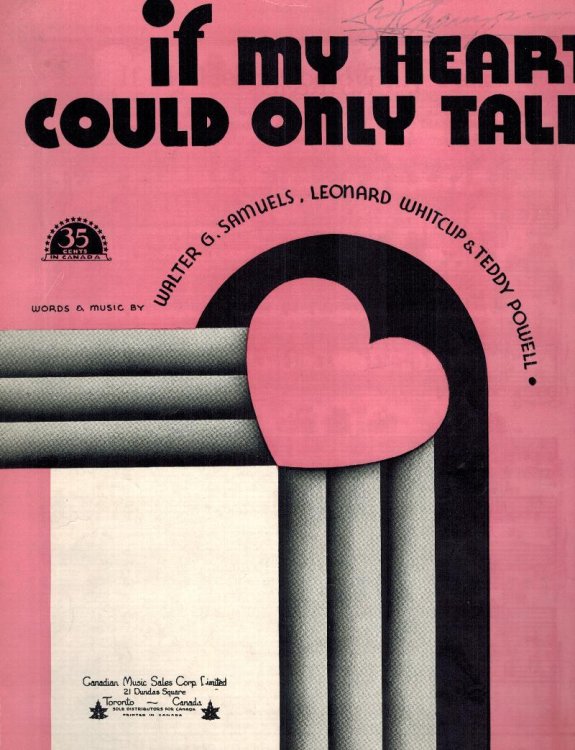 If my Heart could Only Talk - Vintage Sheet Music