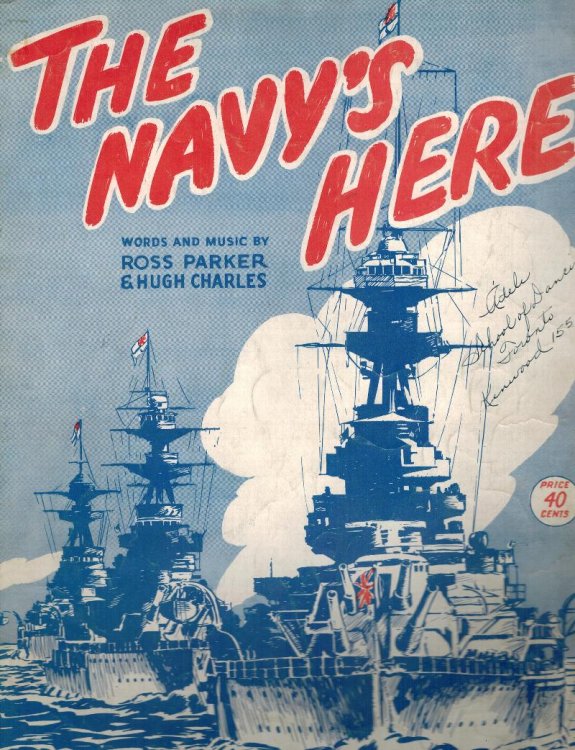 The Navy's Here - Vintage Sheet Music