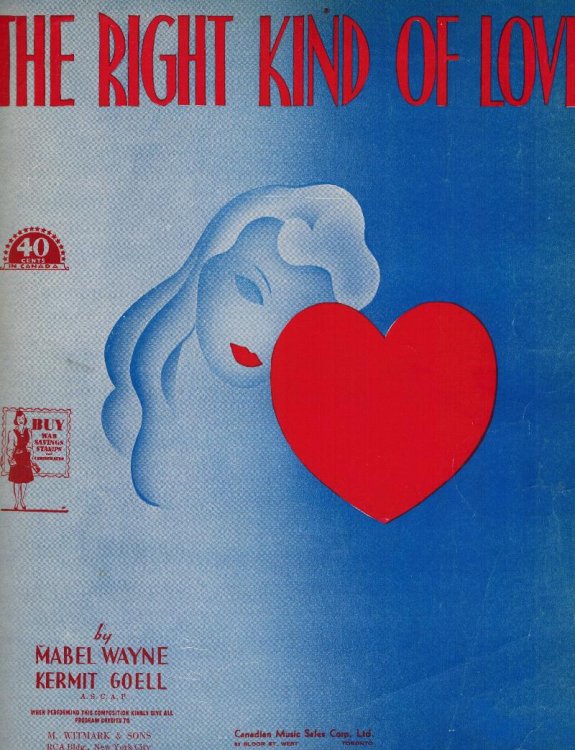 The Right Kind of Love - Vintage Sheet Music
