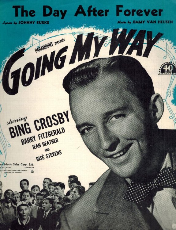 The Day After Forever from Going my Way - Bing Crosby Cover - Vintage Sheet Msuci