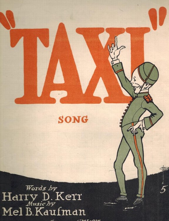Image for Taxi Song - Vintage Sheet Music Taxi Song - Vintage Sheet Music