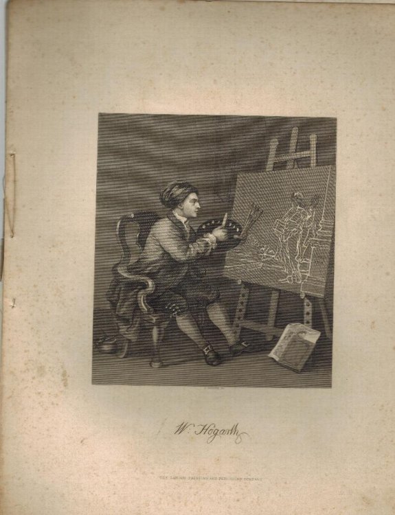 Self Portrait of William Hogarth - Engraving 1861