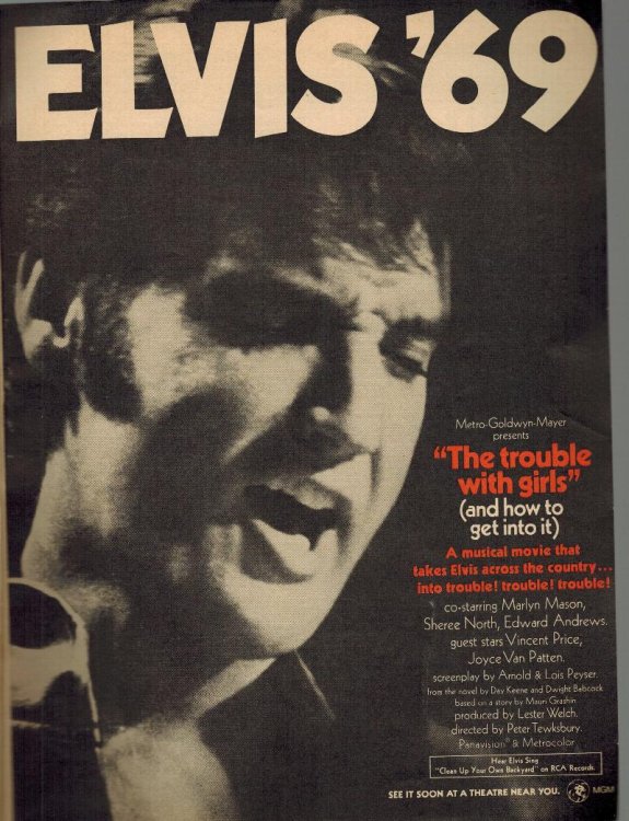 Elvis Presley 69 The Trouble With Girls Movie Advertisement - Original Ad