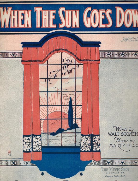 When the Sun Goes Down - Vintage Sheet Music