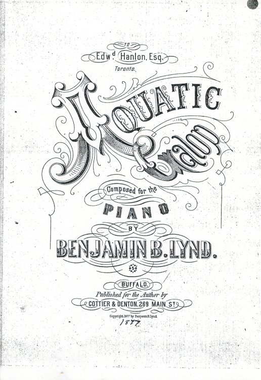Aquatic Galop - Vintage Piano Sheet Music
