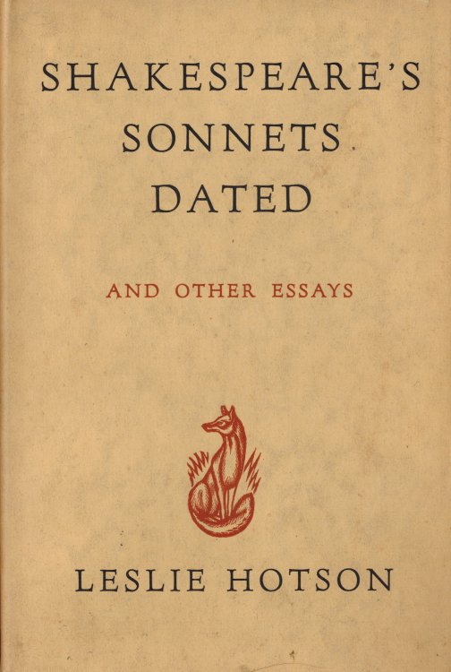 Shakespeare's Sonnets Dated and other Essays