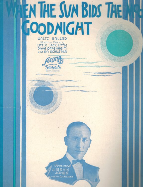 When the Sun Bids the Moon Goodnight Waltz Ballad - Isham Jones Cover - Vintage Sheet Musiic