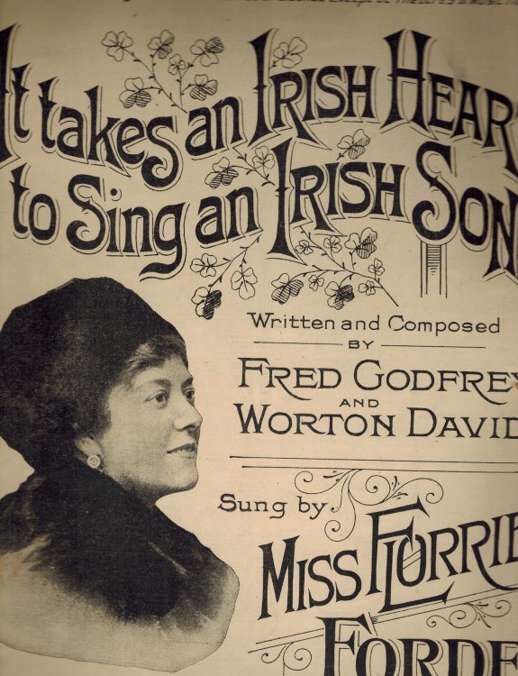 It Takes an Irish Heart to Sing an Irish Song - Florrie Ford Cover - Vintage Sheet Music