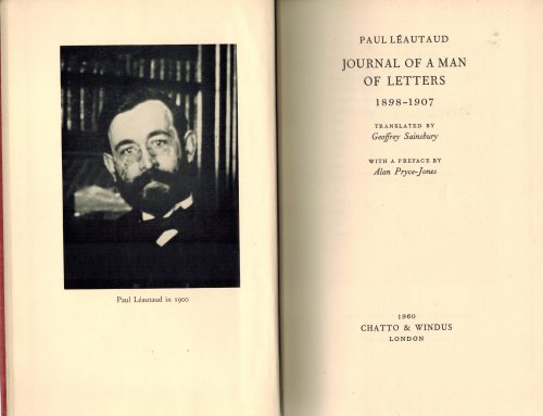 Journal of a Man of Letters : 1898 - 1907