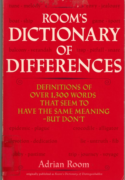 Room's Dictionary of differences
