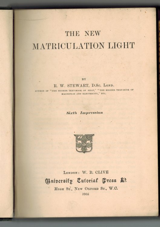 The New Matriculation Light