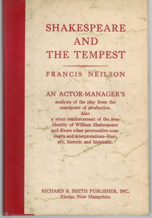 Shakespeare and the Tempest : An Actor Manager's Analysis of the play from the Standpoint of Production