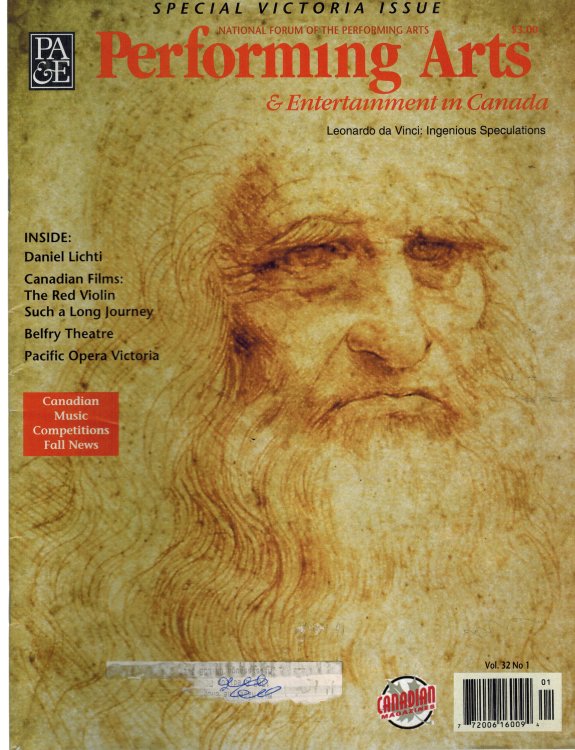 Performing Arts & Entertainment in Canada - Fall 1998 Vol XXXII No. 1