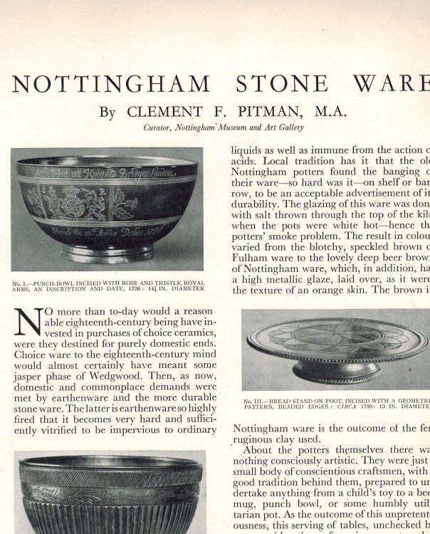 Nottingham Stone Ware